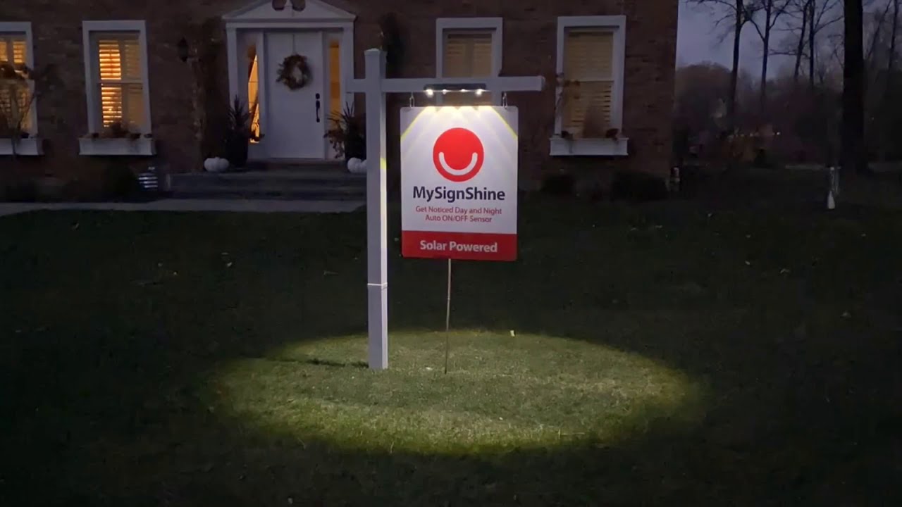 Residential For Sale Sign w/ Solar Light Post Installation